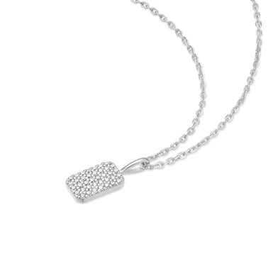 Ania Haie Sterling Silver CZ Pave Pendant & Adjustable Chain