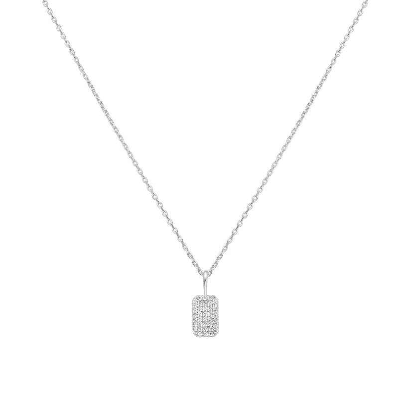Ania Haie Sterling Silver CZ Pave Pendant & Adjustable Chain