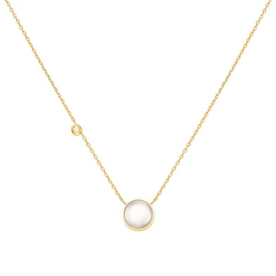 Ania Haie Gold Plated Mother of Pearl & CZ Star Necklace 16-18"