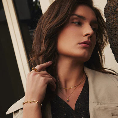 Ania Haie Gold Plated Tigers Eye Statement Ring