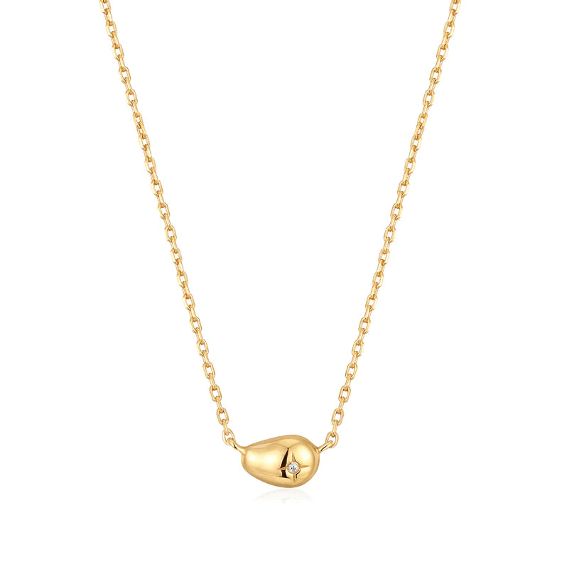 Ania Haie Gold CZ Pebble Necklace