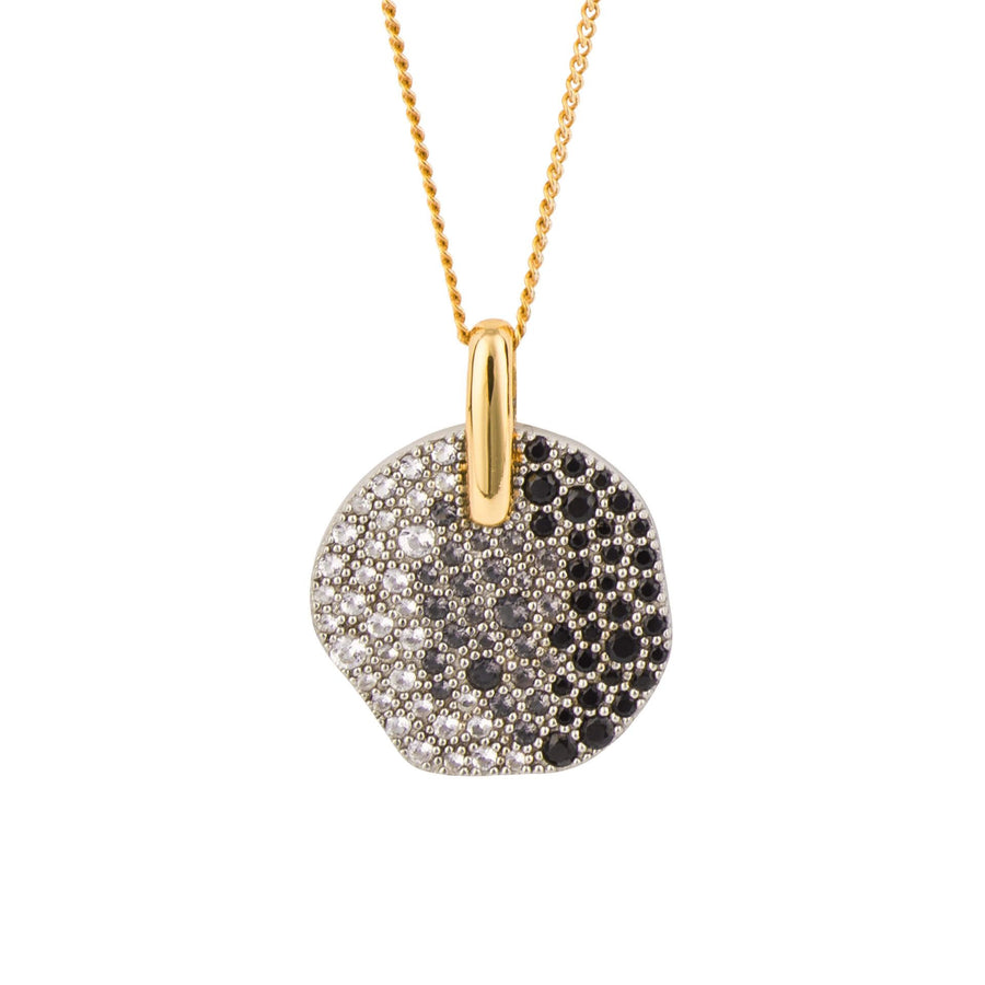 Fiorelli Gold Plated Grey CZ Gradient Pendant & Chain