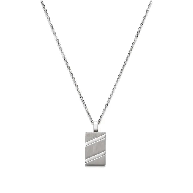 Unique Stainless Steel Gents Rectangular Necklace