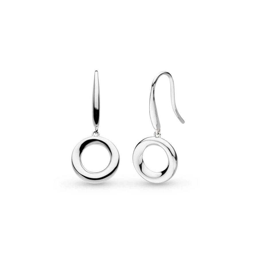 Kit Heath Sterling Silver Bevel Cirque Plain Link Drop Earrings