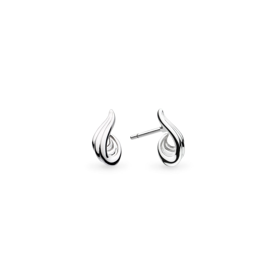 Kit Heath Sterling Silver Twisted Shell Oceane Stud Earrings