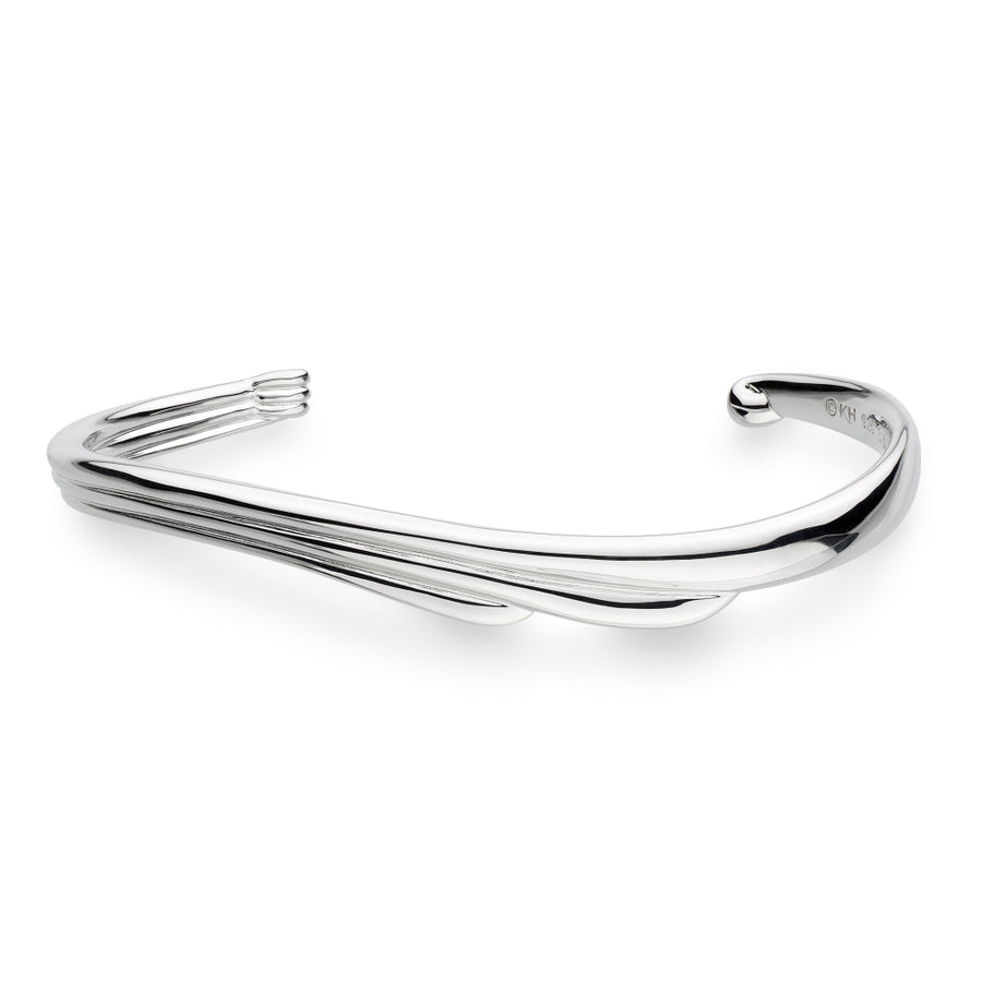 Kit Heath Sterling Silver Océane Shell Wave Cuff Bangle