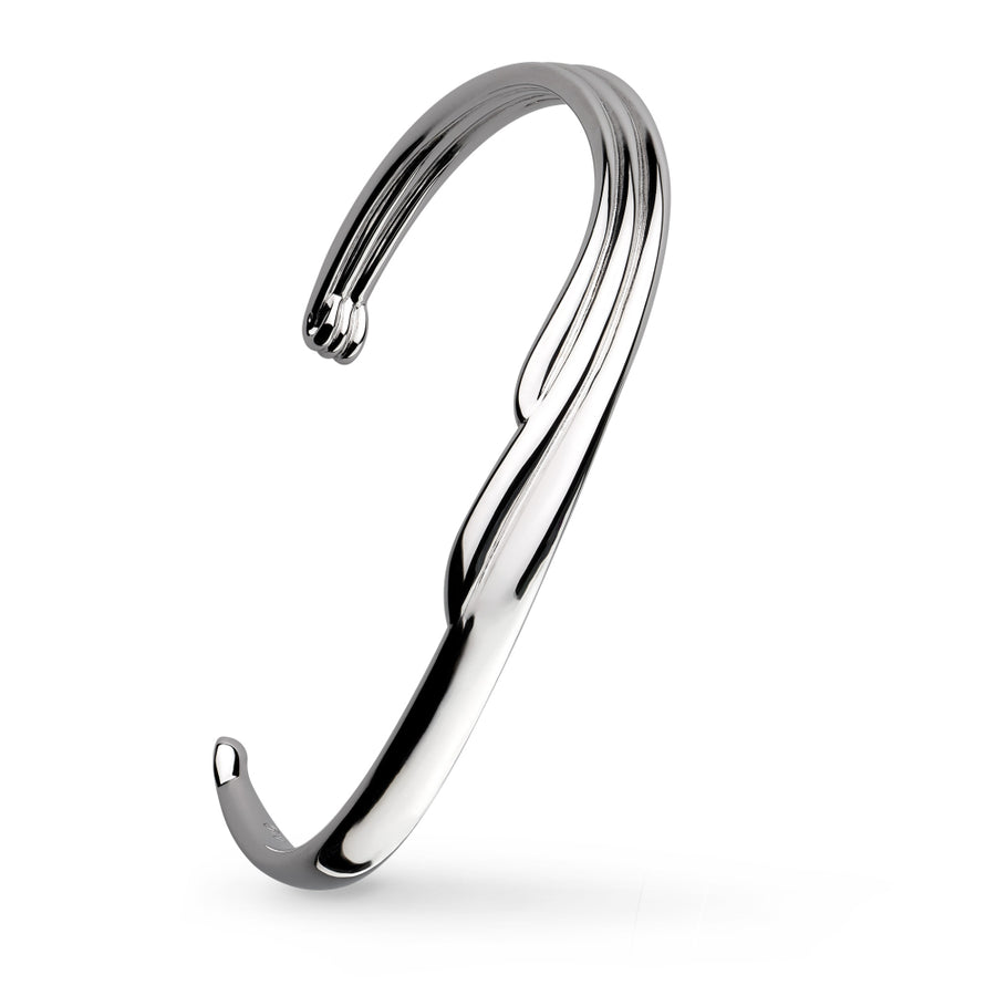 Kit Heath Sterling Silver Océane Shell Wave Cuff Bangle