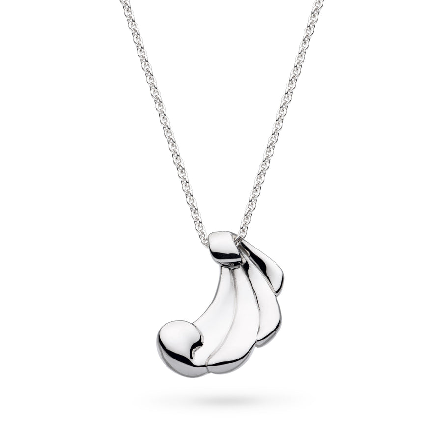 Kit Heath Silver Large Shell Wave Pendant & Chain Necklace