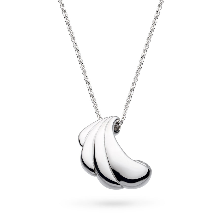 Kit Heath Silver Large Shell Wave Pendant & Chain Necklace