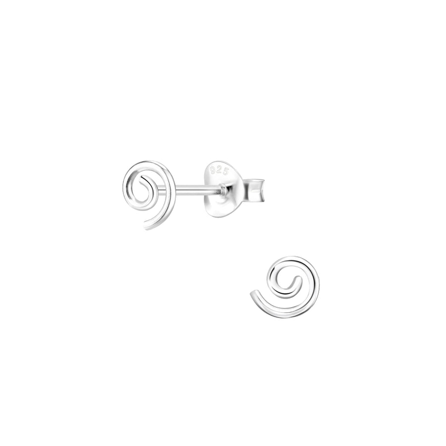 Sterling Silver Mini Swirl Stud Earrings
