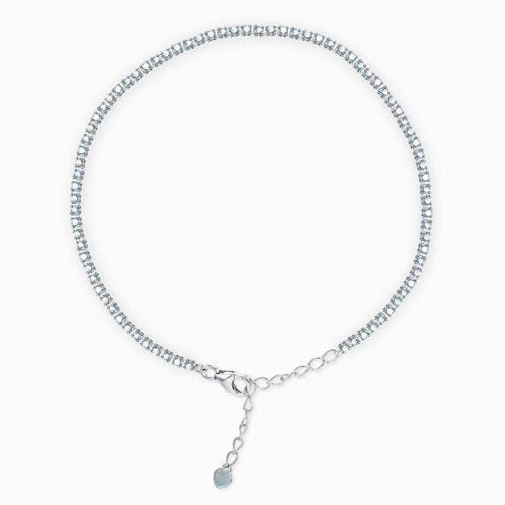 Real Effect Sterling Silver CZ Adjustable Tennis Bracelet