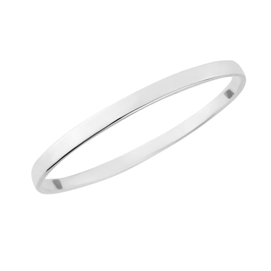 Sterling Silver Round 4mm Flat Profile Bangle