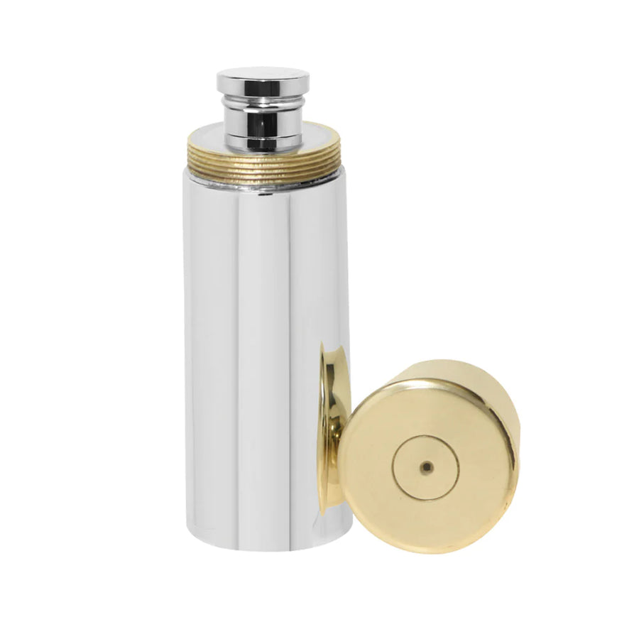 Pewter 4oz Pewter Shotgun Cartridge Hip Flask