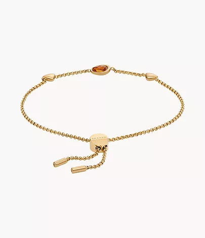 Skagen Gold-Tone Honey Sea Glass Toggle Bracelet