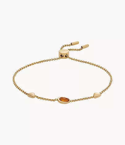Skagen Gold-Tone Honey Sea Glass Toggle Bracelet
