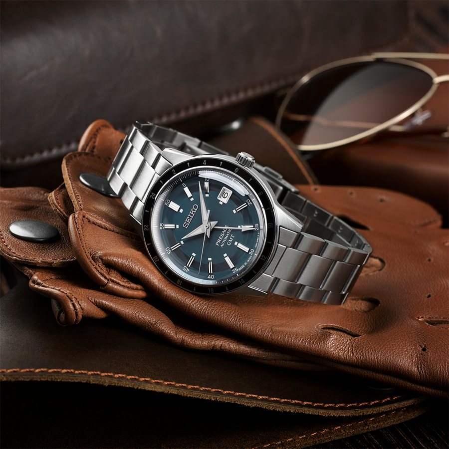 Seiko Gents Presage ‘Petrol Blue’ 60s Style Watch