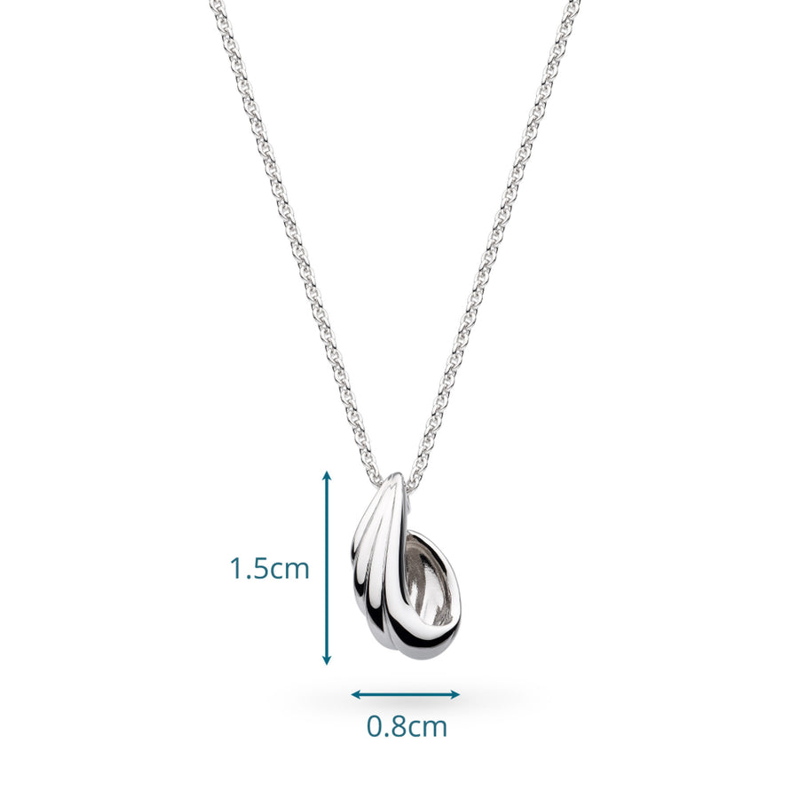 Kit Heath Sterling Silver Oceane Shell Wave Pendant & Chain