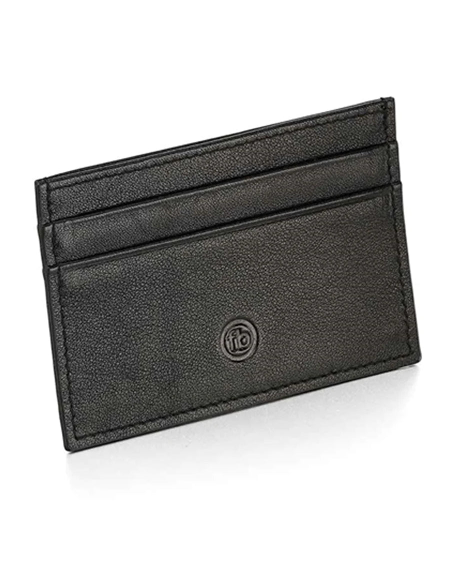Fred Bennett Black Leather Card Holder