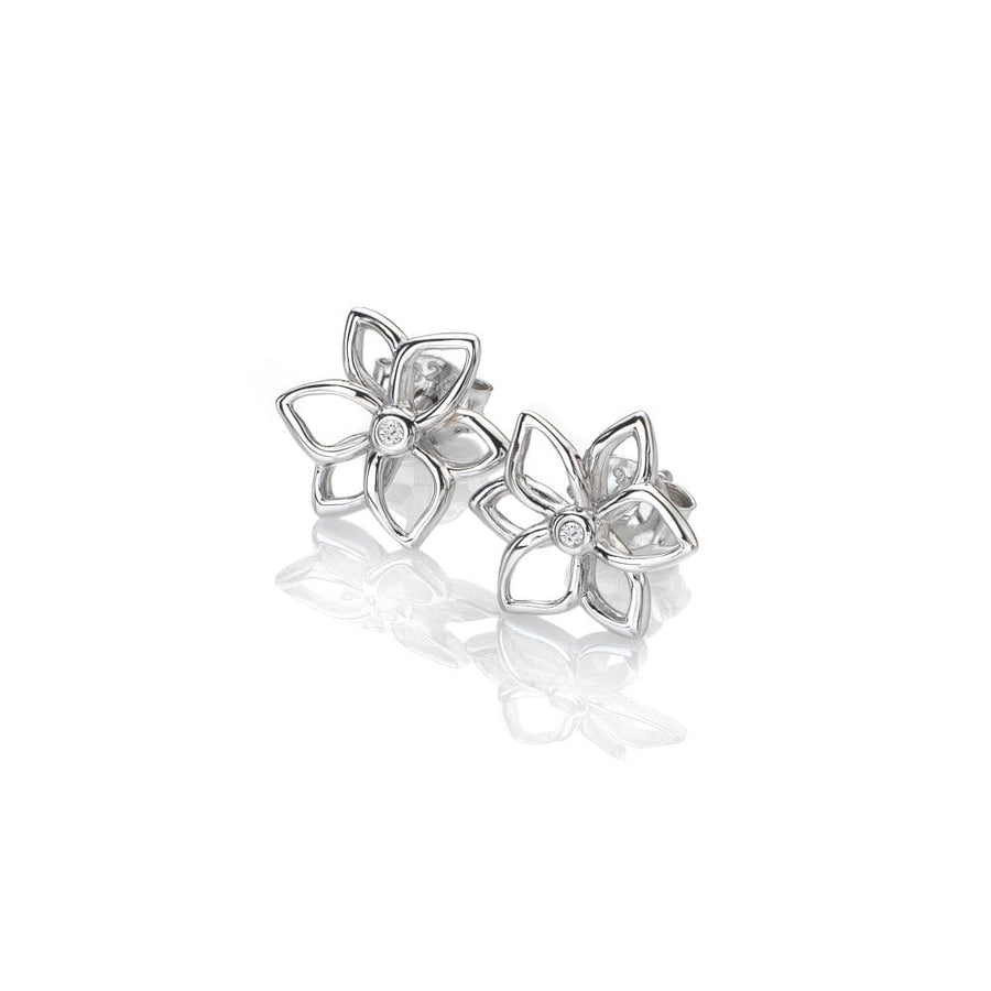 Hot Diamonds Silver 9mm Open Petal Flower Stud Earrings