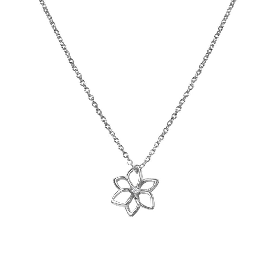 Hot Diamonds Silver Cut-Out Petal Flower Pendant & Chain