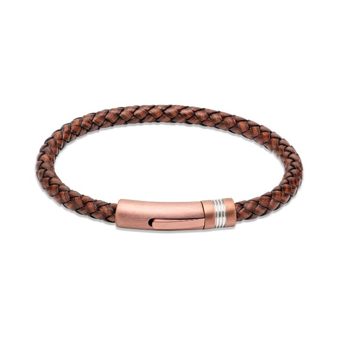 Unique Antique Dark Brown Leather Bracelet