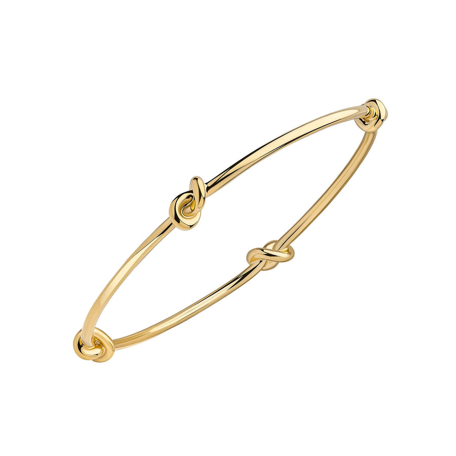 Gold Plated 4 Knot Design Full Bangle