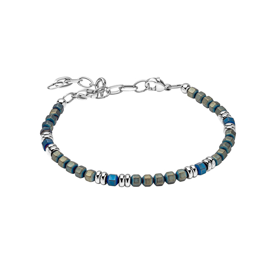 Fred Bennett Blue Hematite Bead Adjustable Bracelet