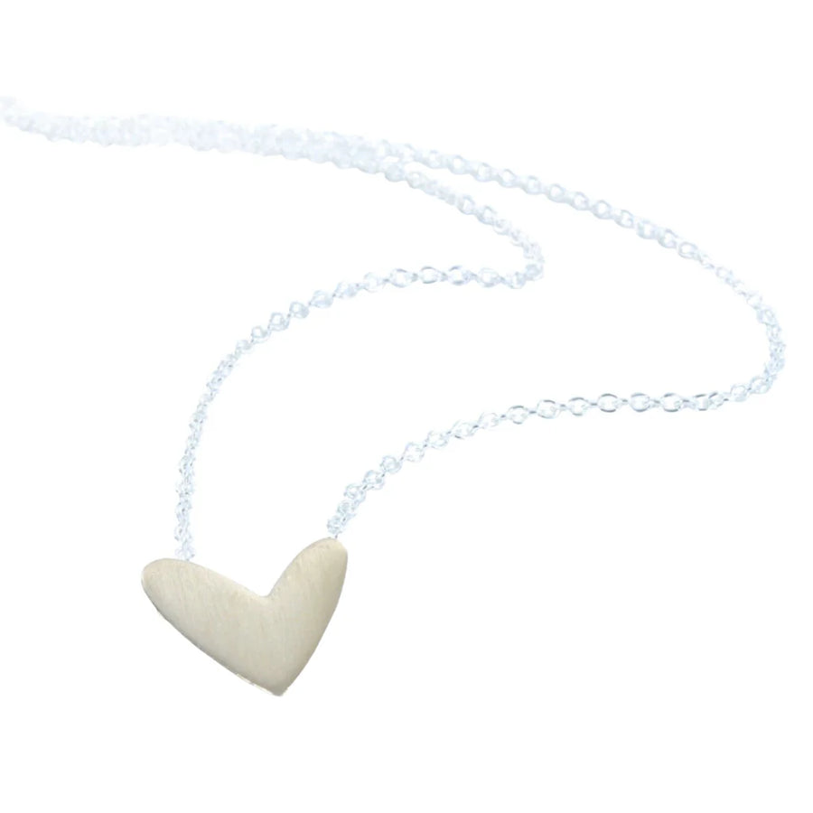 Gold Pated Matt Heart Adjustable Necklace
