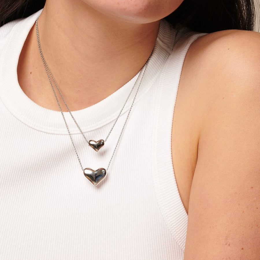 Hot Diamonds Silver Slider Heart Pendant & Chain