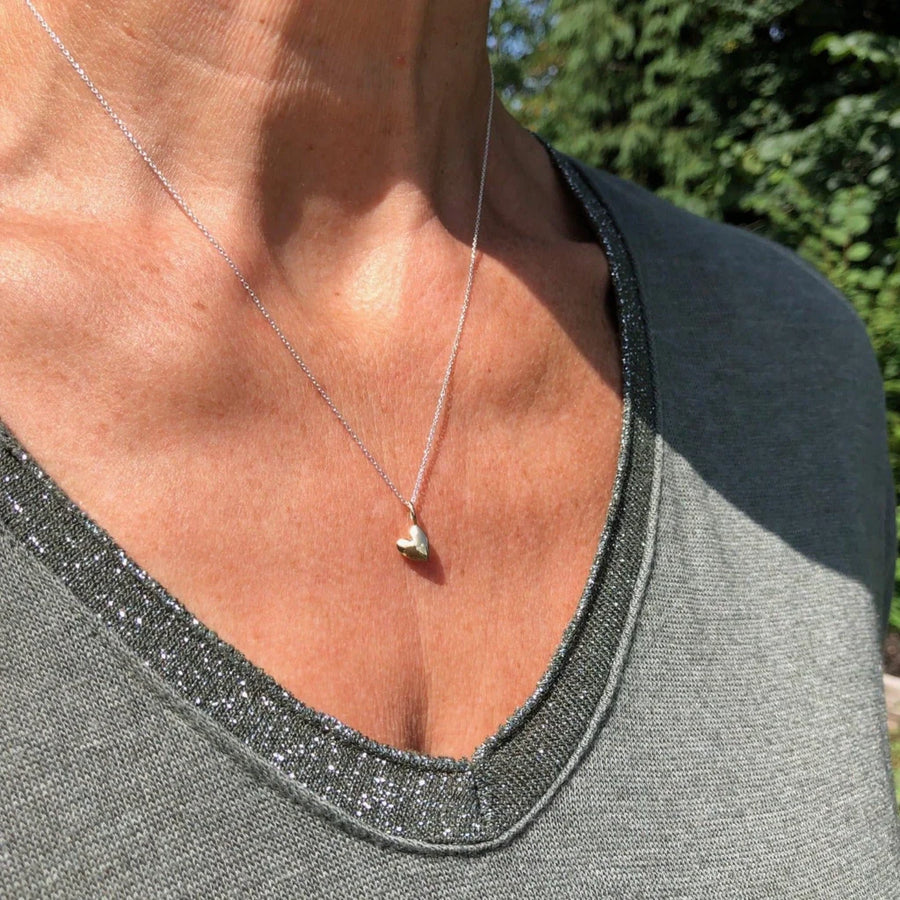 Sterling Silver Plain Heart Pendant & Chain