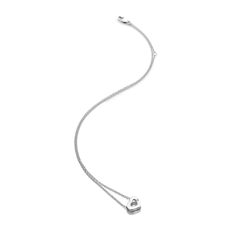 Hot Diamonds Silver Open Heart 11x9mm Pendant & Chain