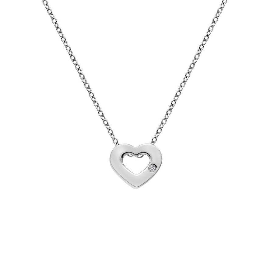 Hot Diamonds Silver Open Heart 11x9mm Pendant & Chain