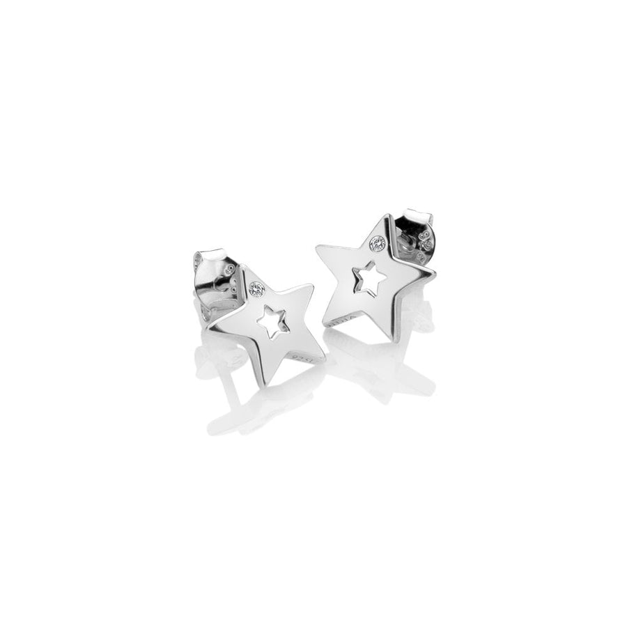 Hot Diamonds Silver 10mm Open Star Stud Earrings