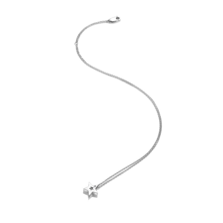 Hot Diamonds Silver Cut-Out Star Pendant & Chain