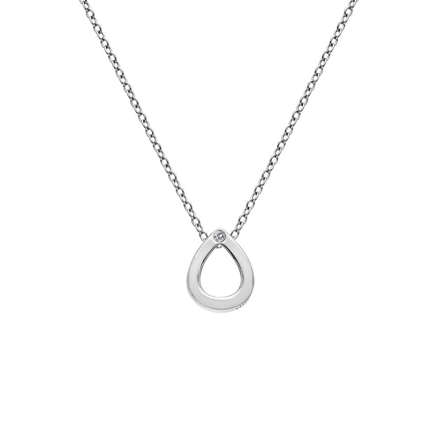Hot Diamonds Silver Open Teardrop 8x10mm Pendant & Chain