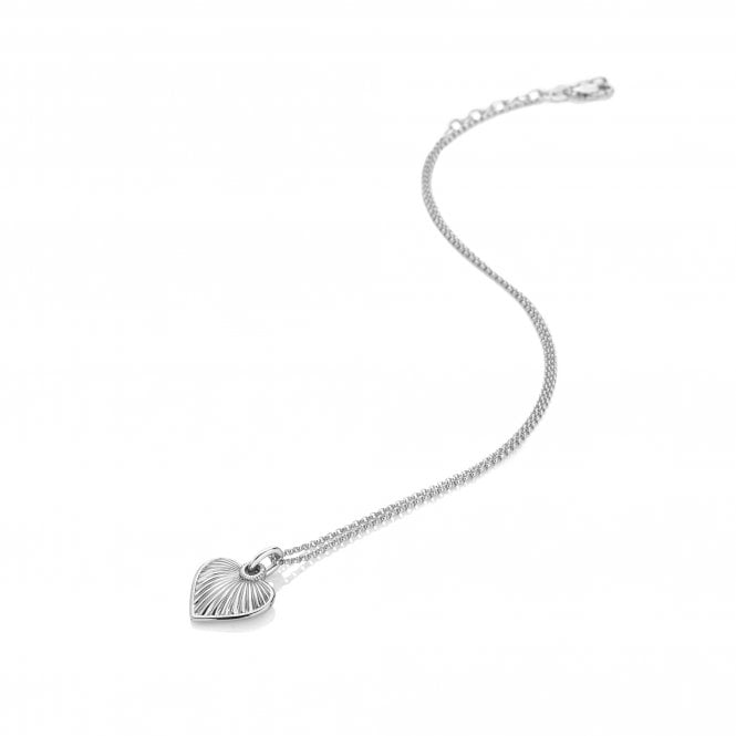 Hot Diamonds Silver Lined Heart Pendant & Adjustable Chain