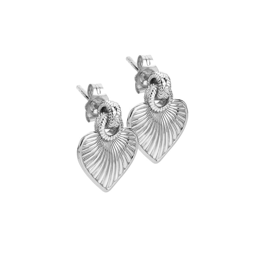 Hot Diamonds Silver Lined Heart Drop Earrings