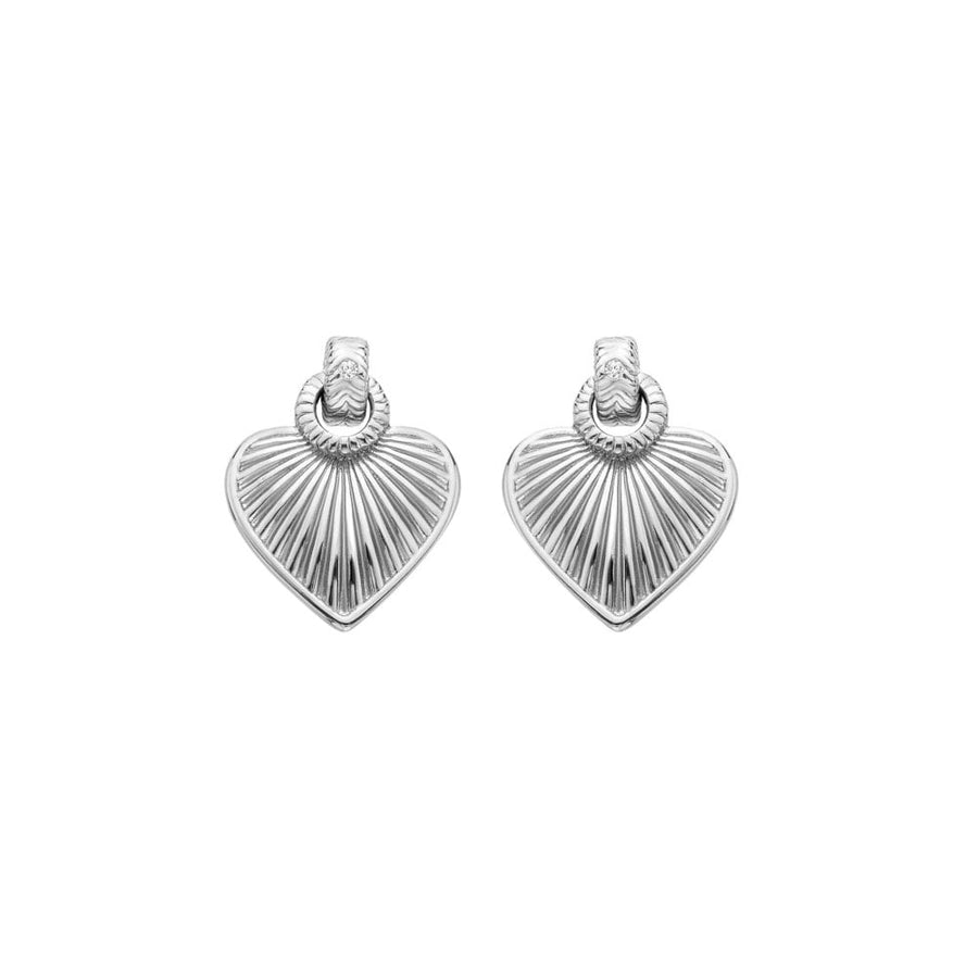 Hot Diamonds Silver Lined Heart Drop Earrings