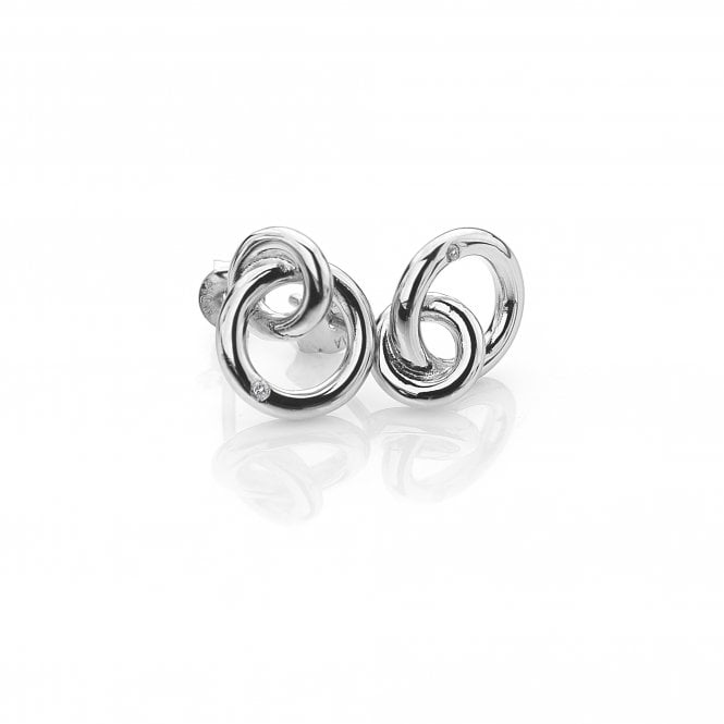 Hot Diamonds Silver 13x10mm Interlocking Rings Stud Earrings