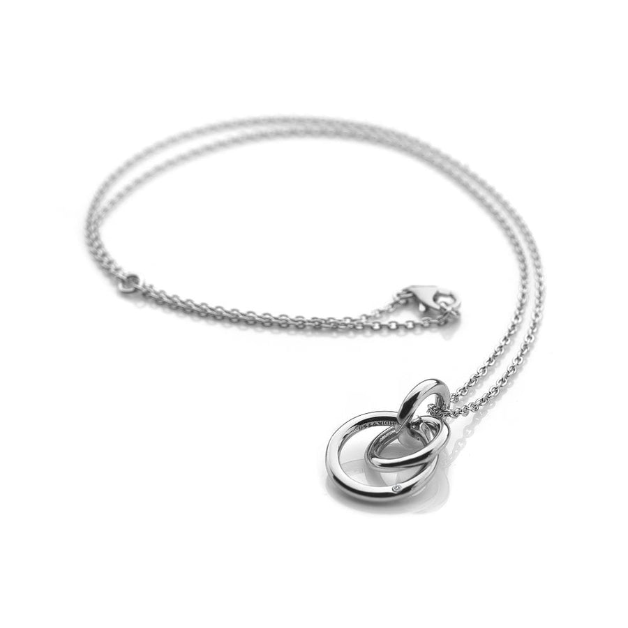 Hot Diamonds Silver Interlocking Ring Pendant & Chain