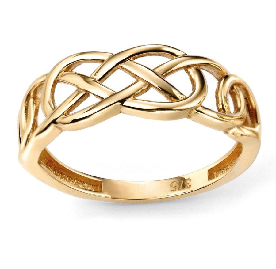 9ct Yellow Gold Open Celtic Pattern Ring