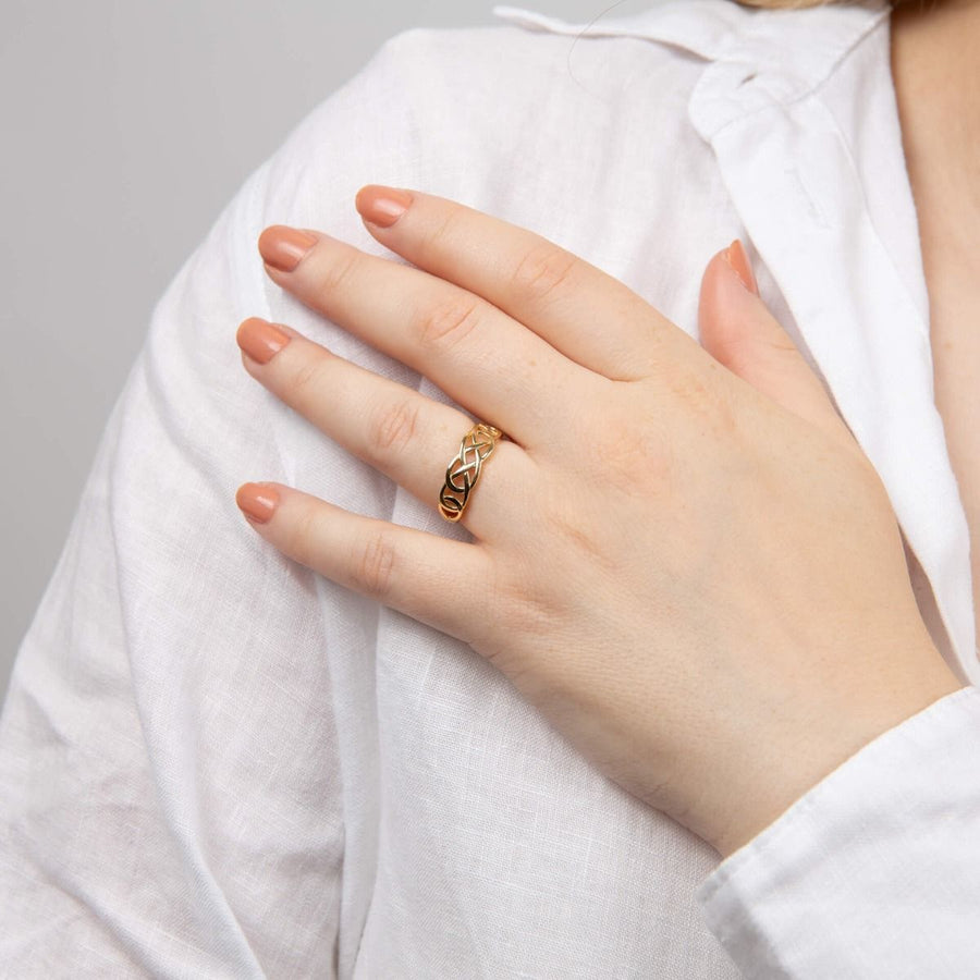 9ct Yellow Gold Open Celtic Pattern Ring