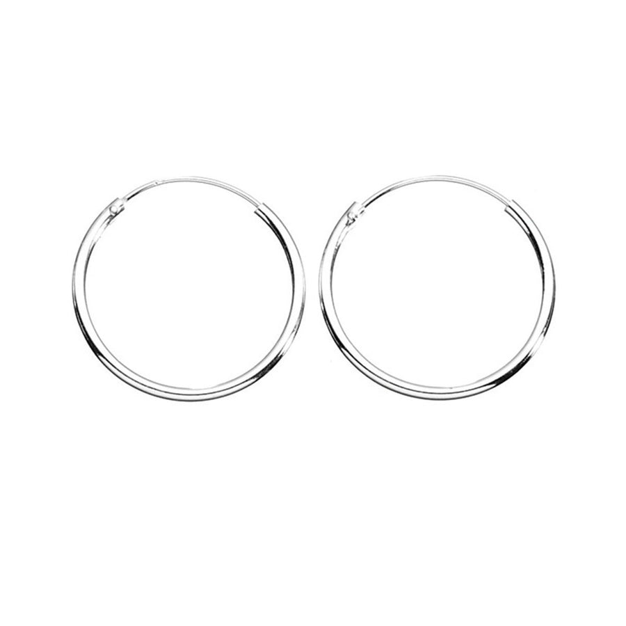 Sterling Silver Medium Sleeper Hoops