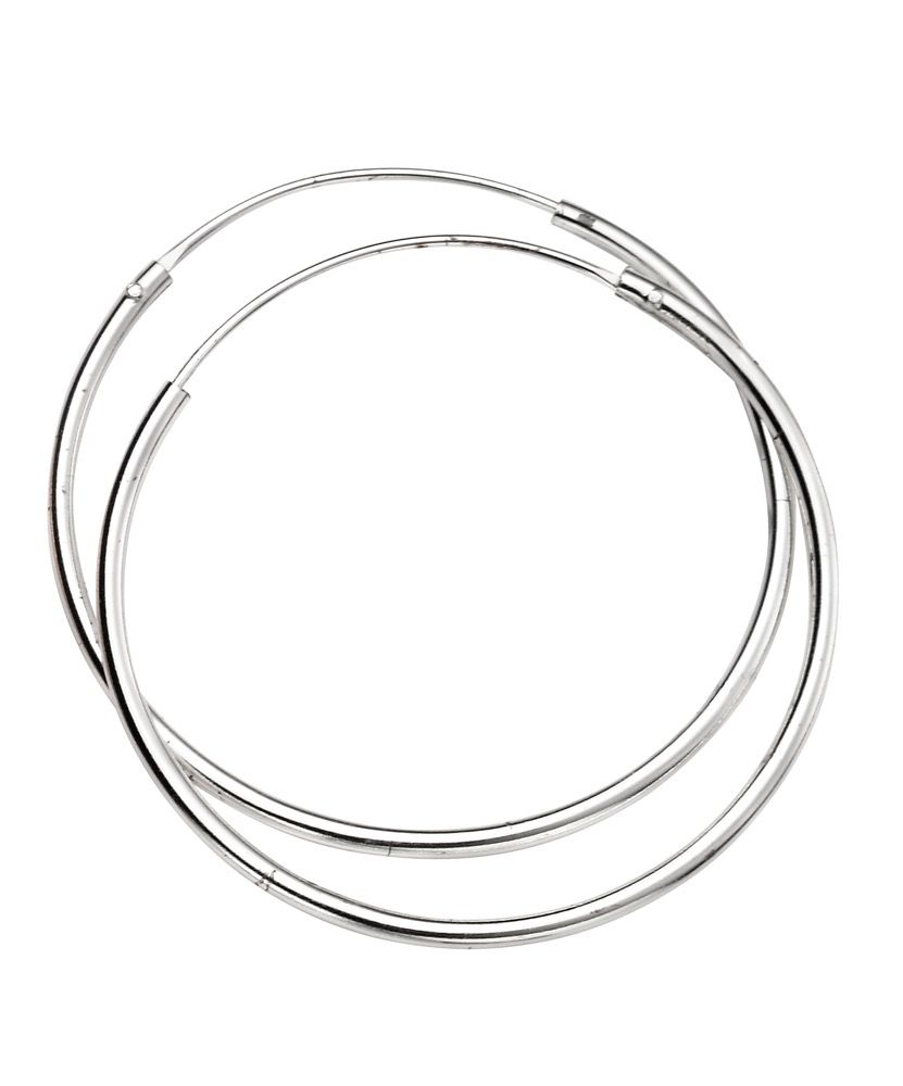 Sterling Silver Large Sleeper Hoops