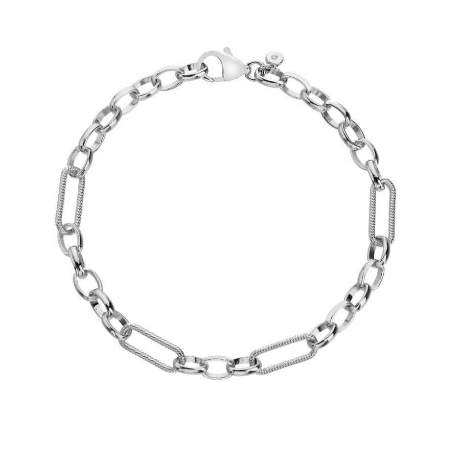 Hot Diamonds X TG Silver Open Link Bracelet