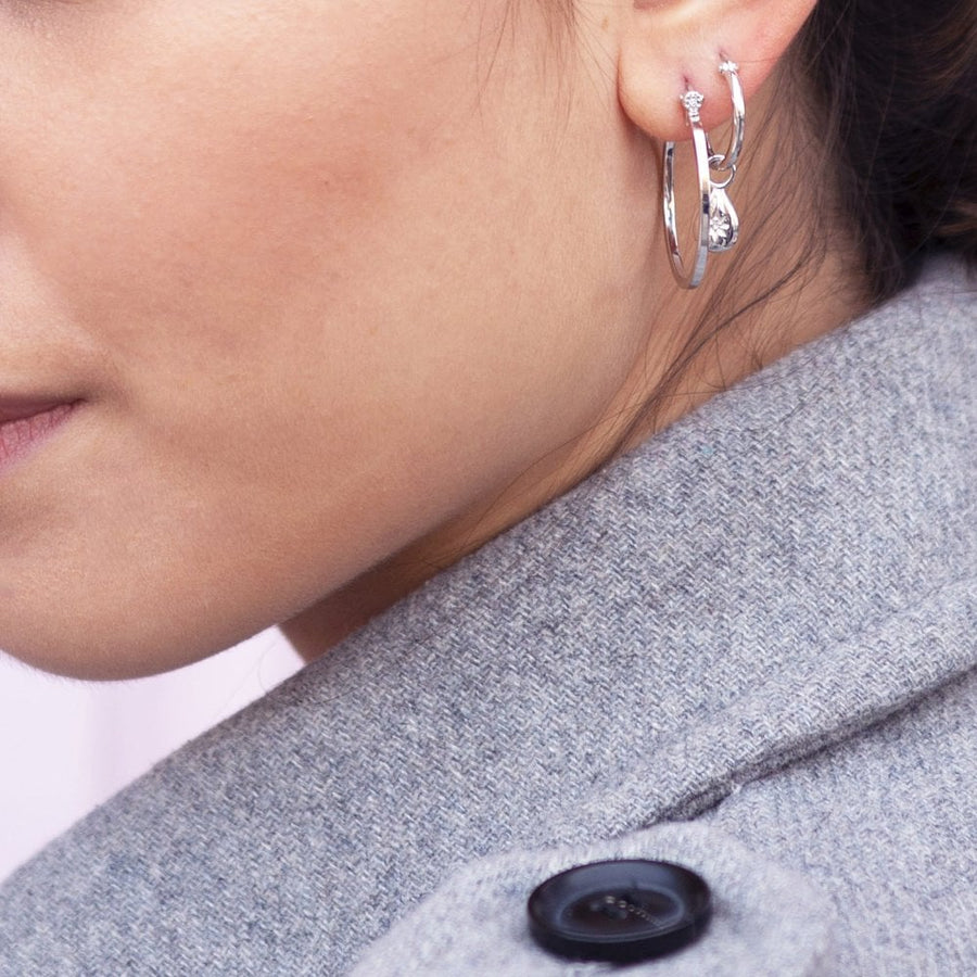 Hot Diamonds Silver 25mm Hoop Earrings