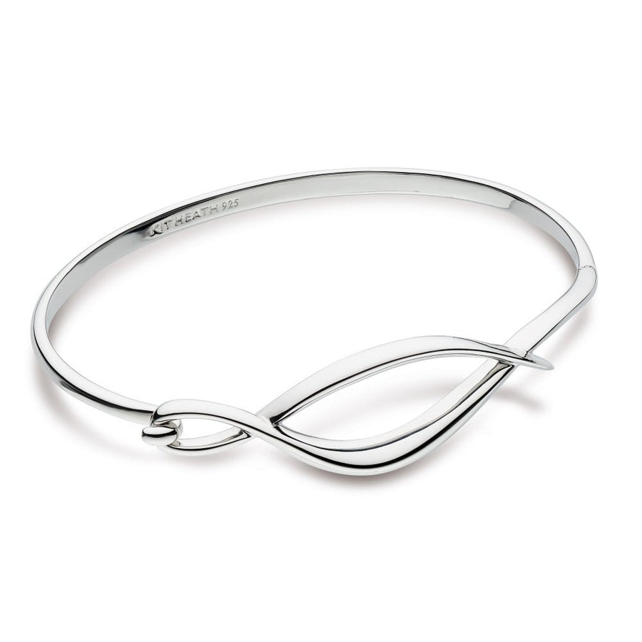 Kit Heath Sterling Silver 'Entwine Twine Twist' Hinged Bangle