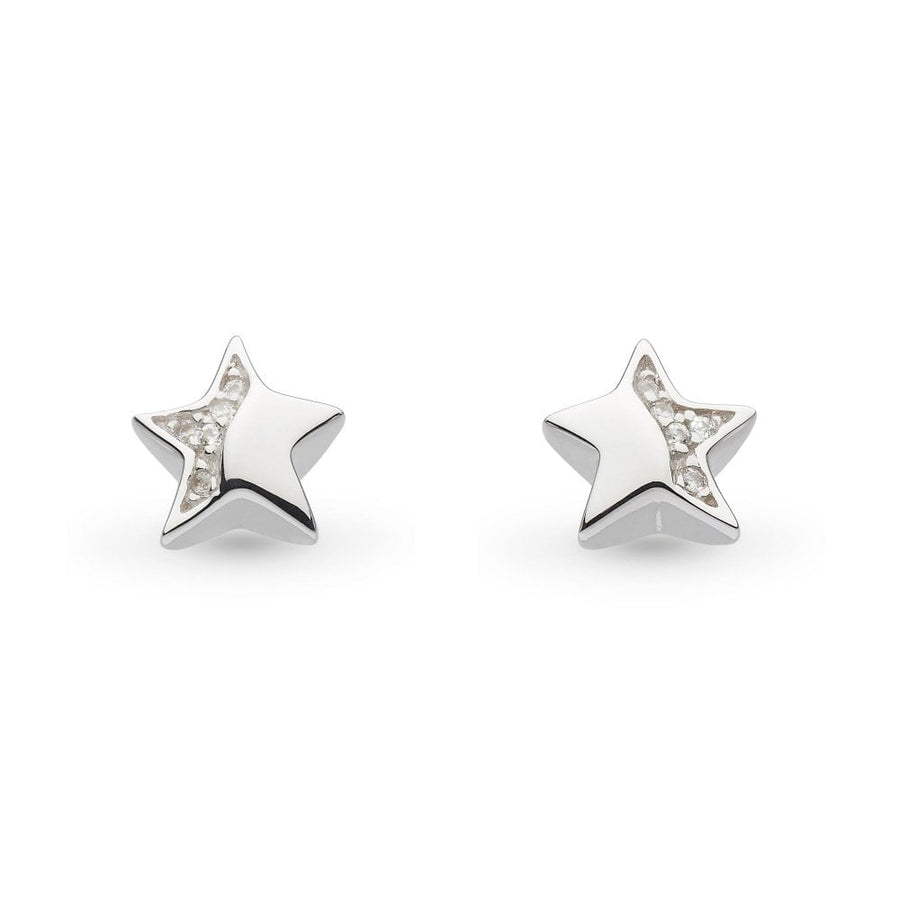 Kit Heath Sterling Silver CZ Pavé Mini Star Stud Earrings