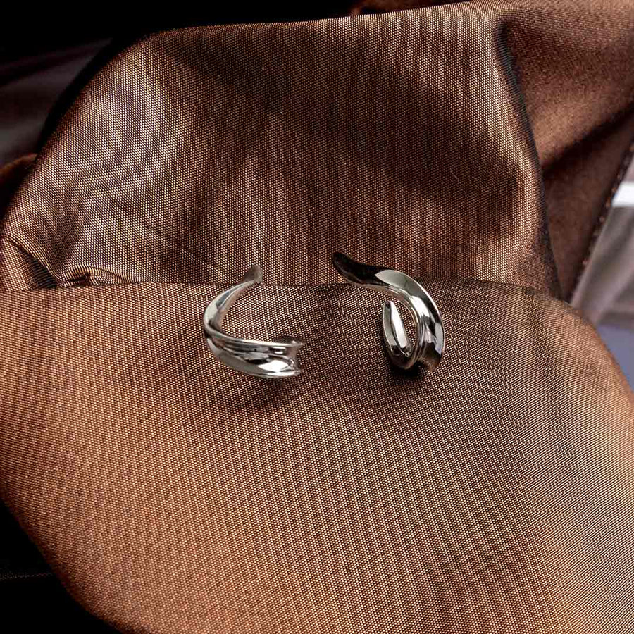 Kit Heath Sterling Silver Curved 3/4 Hoop Style Earrings