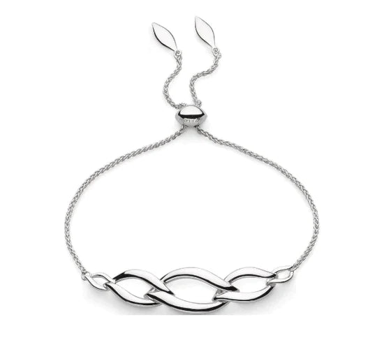 Kit Heath Sterling Silver 'Entwine Twine Trio Link' Bracelet